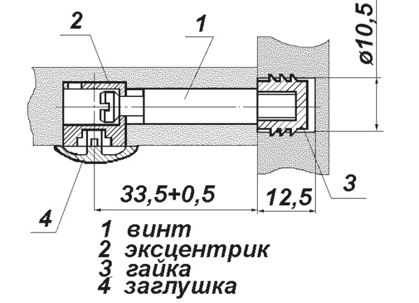 Схема смесителя с эксцентриками